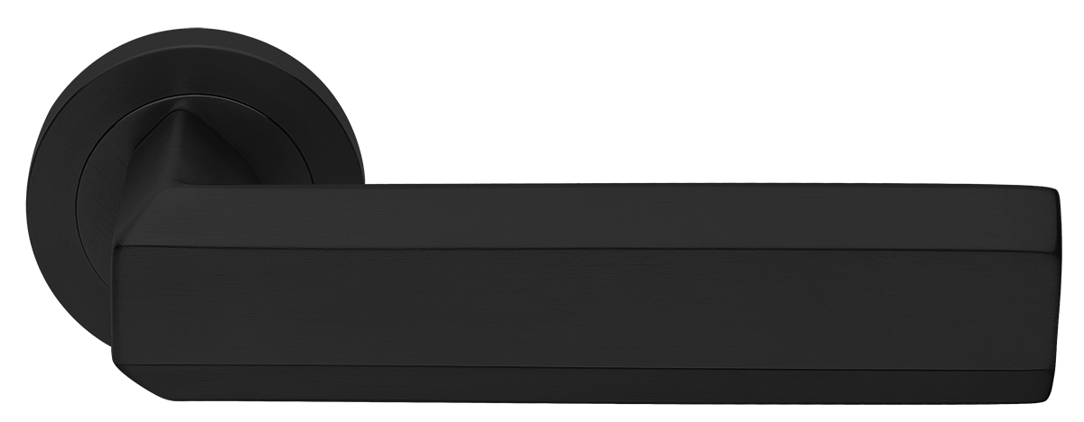 Ручка дверная HARMONY R2 NERO раздельная на круглой розетке, цвет - черный фото купить Оренбург