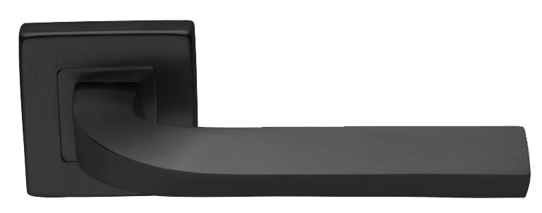 Ручка дверная TENDER S3 NERO раздельная на квадратной розетке, цвет - черный фото купить Оренбург
