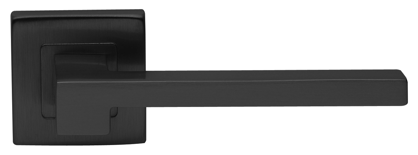 Ручка дверная STONE S3 NERO раздельная на квадратной розетке, цвет - черный фото купить Оренбург