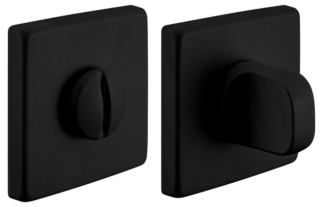 Завертка дверная LUX-WC-S5 NERO-ST, цвет - черный soft-touch фото купить Оренбург