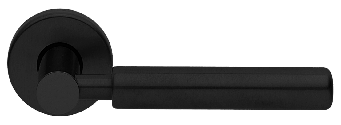 Ручка дверная CLOUD R3 NERO раздельная на круглой розетке, цвет - черный фото купить Оренбург