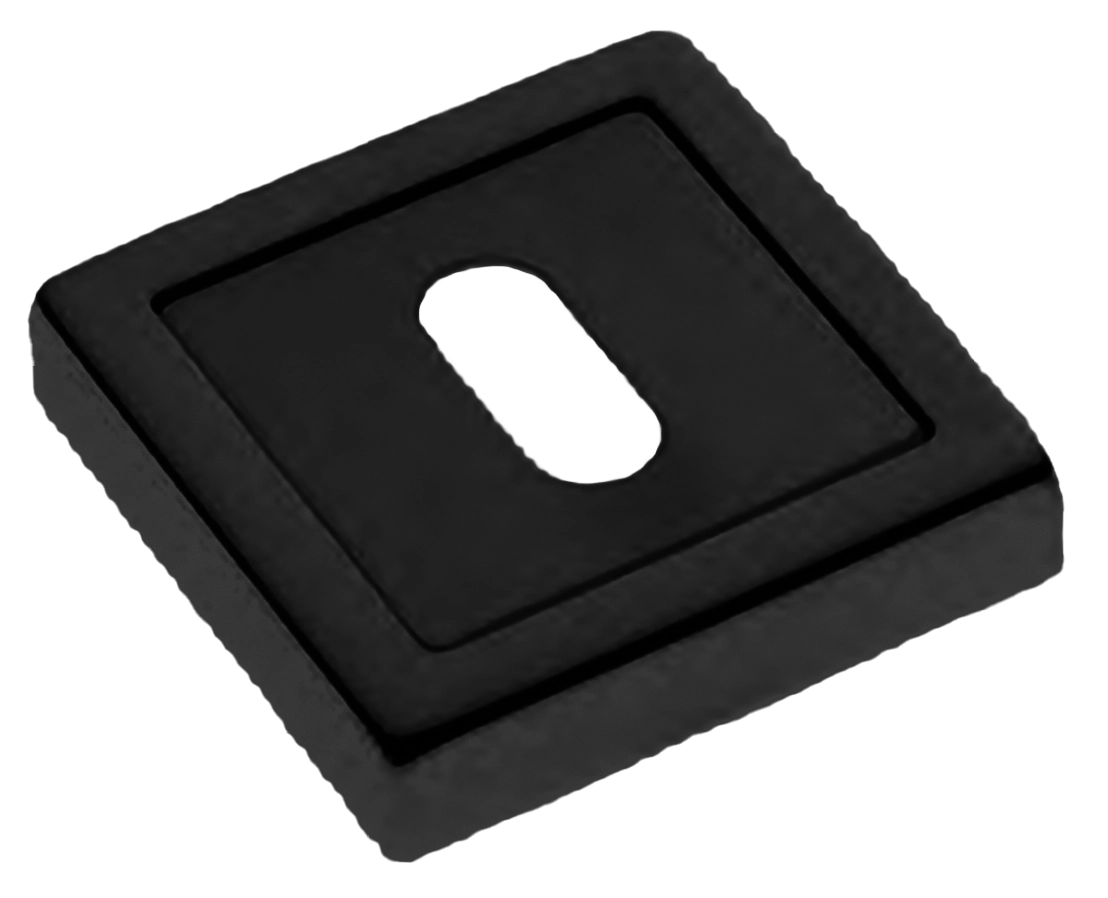 Накладка на ключевой цилиндр LUX-FK-S3 NERO на квадратной розетке под ключ буратино, цвет - черный фото купить Оренбург