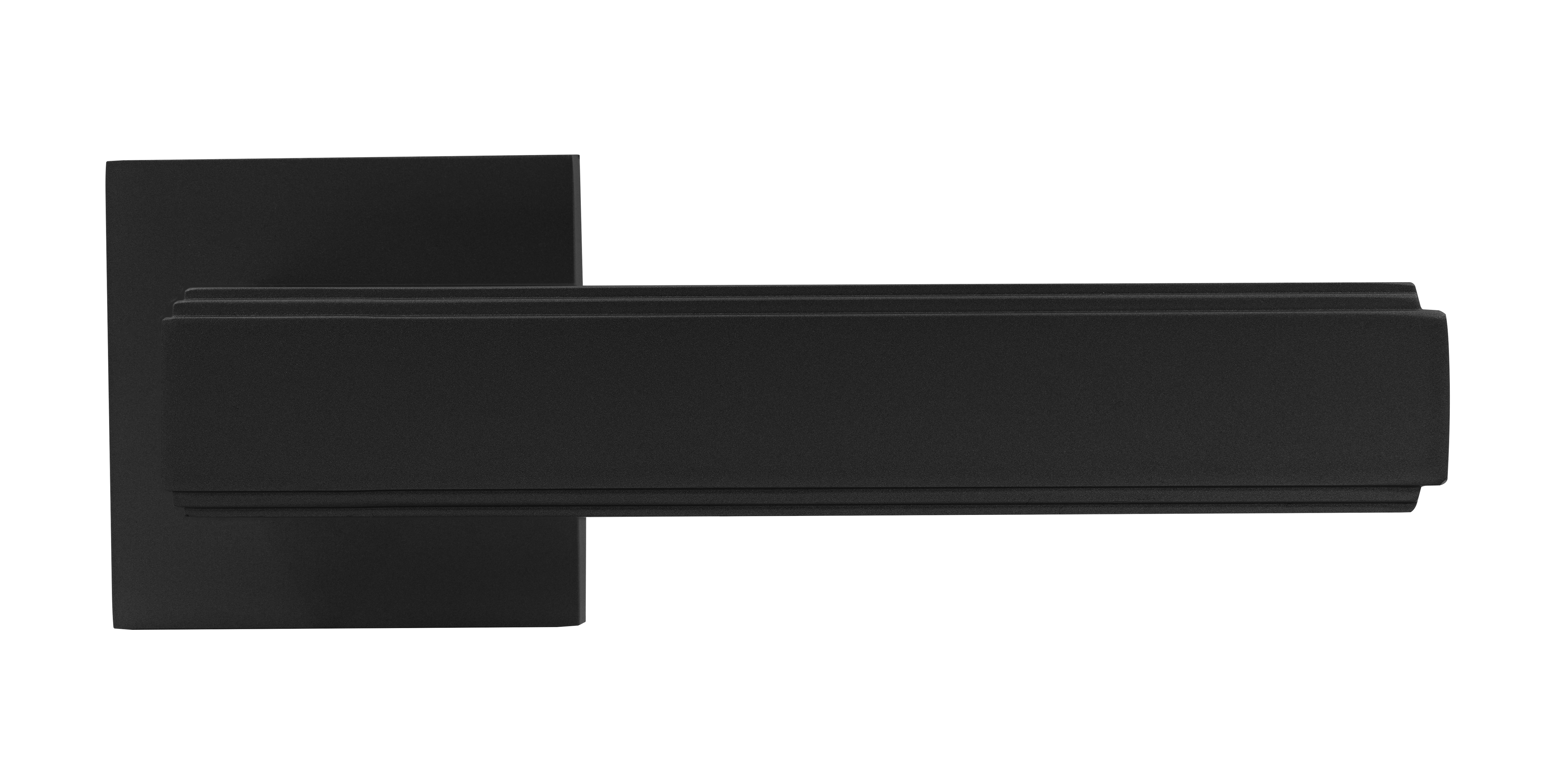 Ручка дверная MH-64-S6 BL STEPS на квадратной розетке 6 мм, цвет черный фото купить в Оренбурге