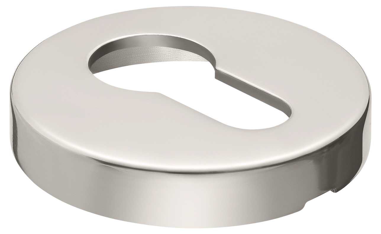 LUX-KH-R2 NIK, накладка на ключевой цилиндр на круглой розетке, цвет - никель фото купить в Оренбурге