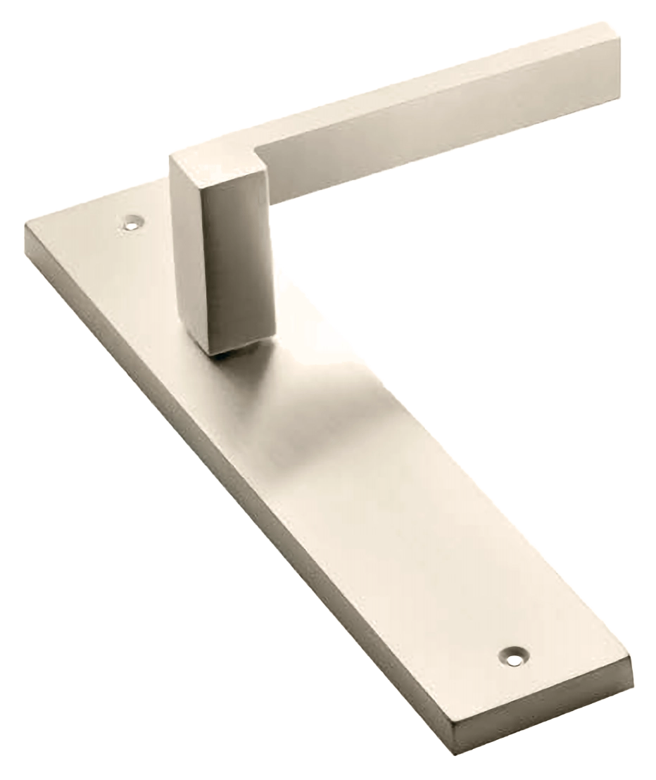 Ручка дверная на планке STONE PL NIS, цвет матовый никель, латунь фото купить в Оренбурге