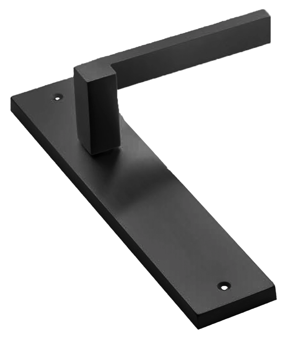 Ручка дверная на планке STONE PL NERO, цвет черный, латунь фото купить в Оренбурге