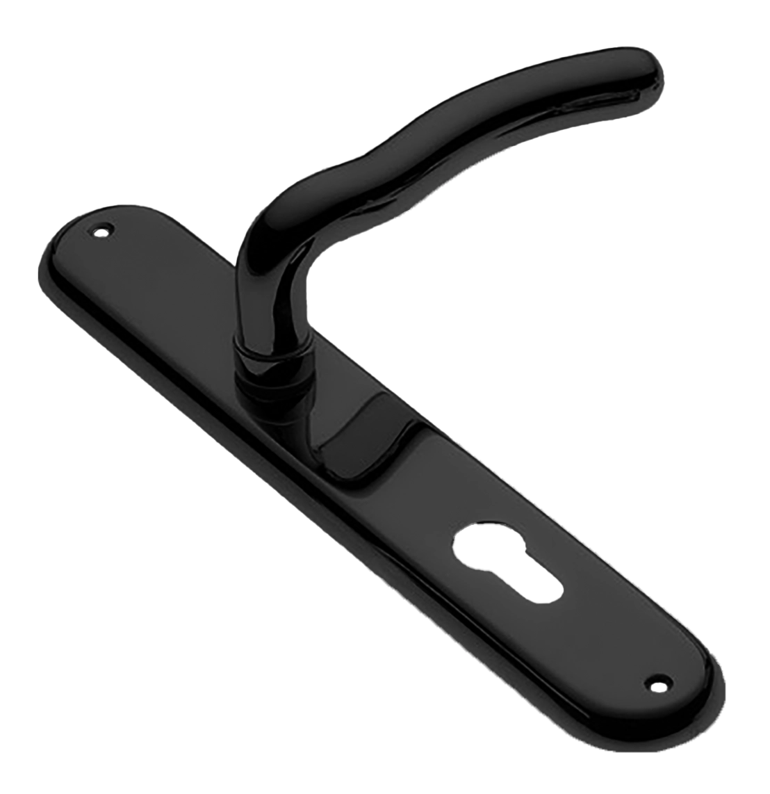 Ручка дверная на планке SNAKE PL NERO, цвет черный, латунь фото купить в Оренбурге