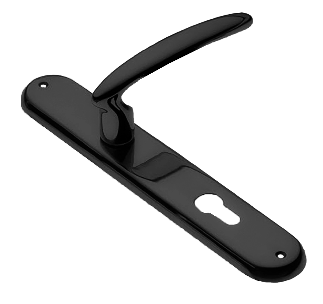 Ручка дверная на планке FLAMINGO PL NERO, цвет черный, латунь фото купить в Оренбурге