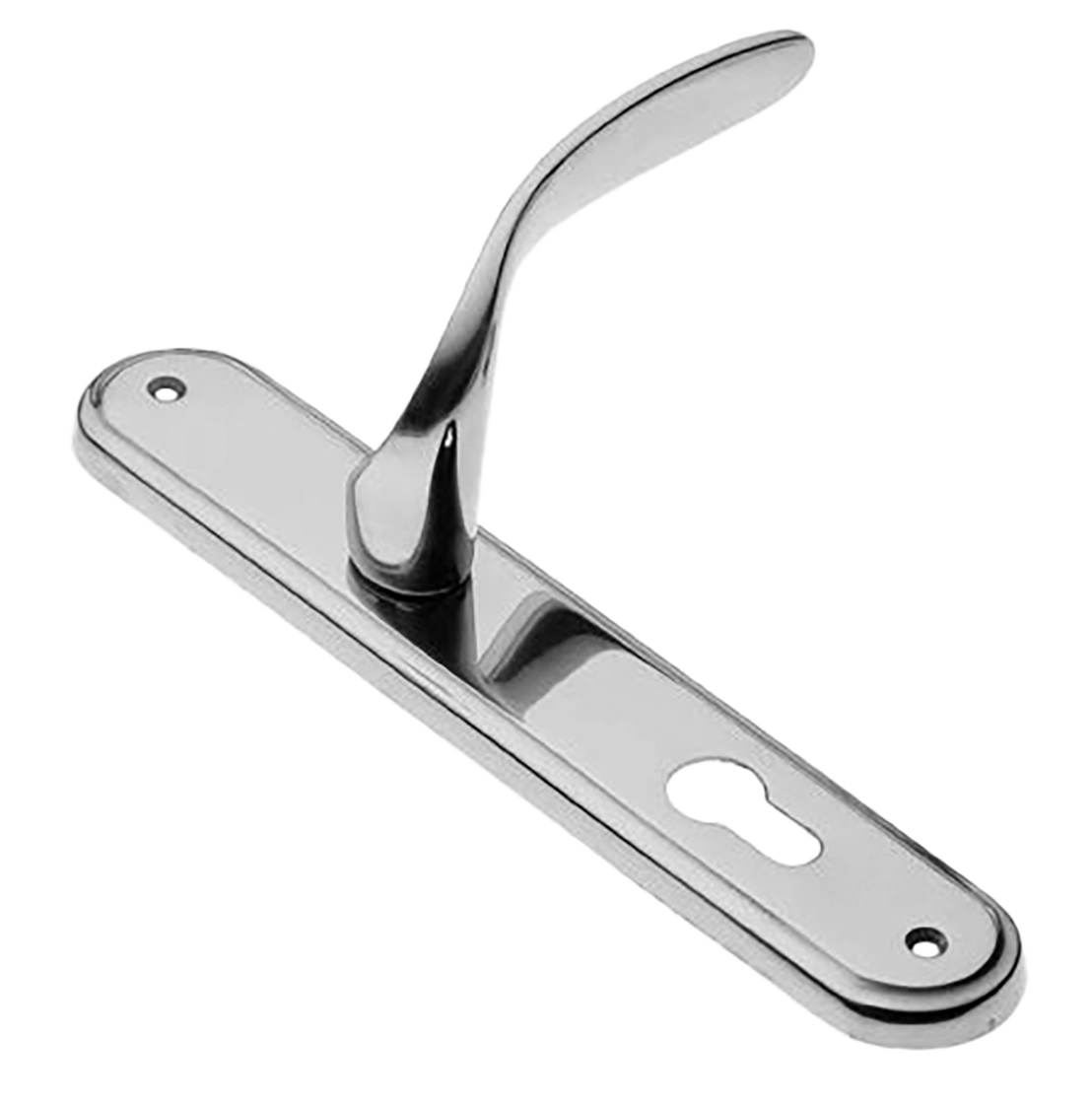 Ручка дверная на планке COBRA PL CRO, цвет хром, латунь фото купить в Оренбурге