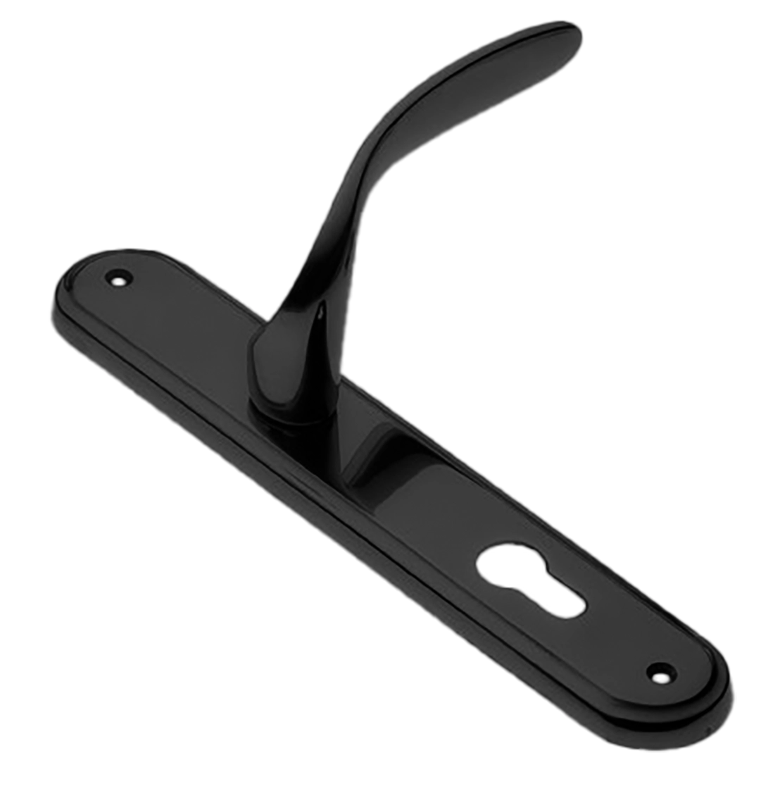 Ручка дверная на планке COBRA PL NERO, цвет черный, латунь фото купить в Оренбурге