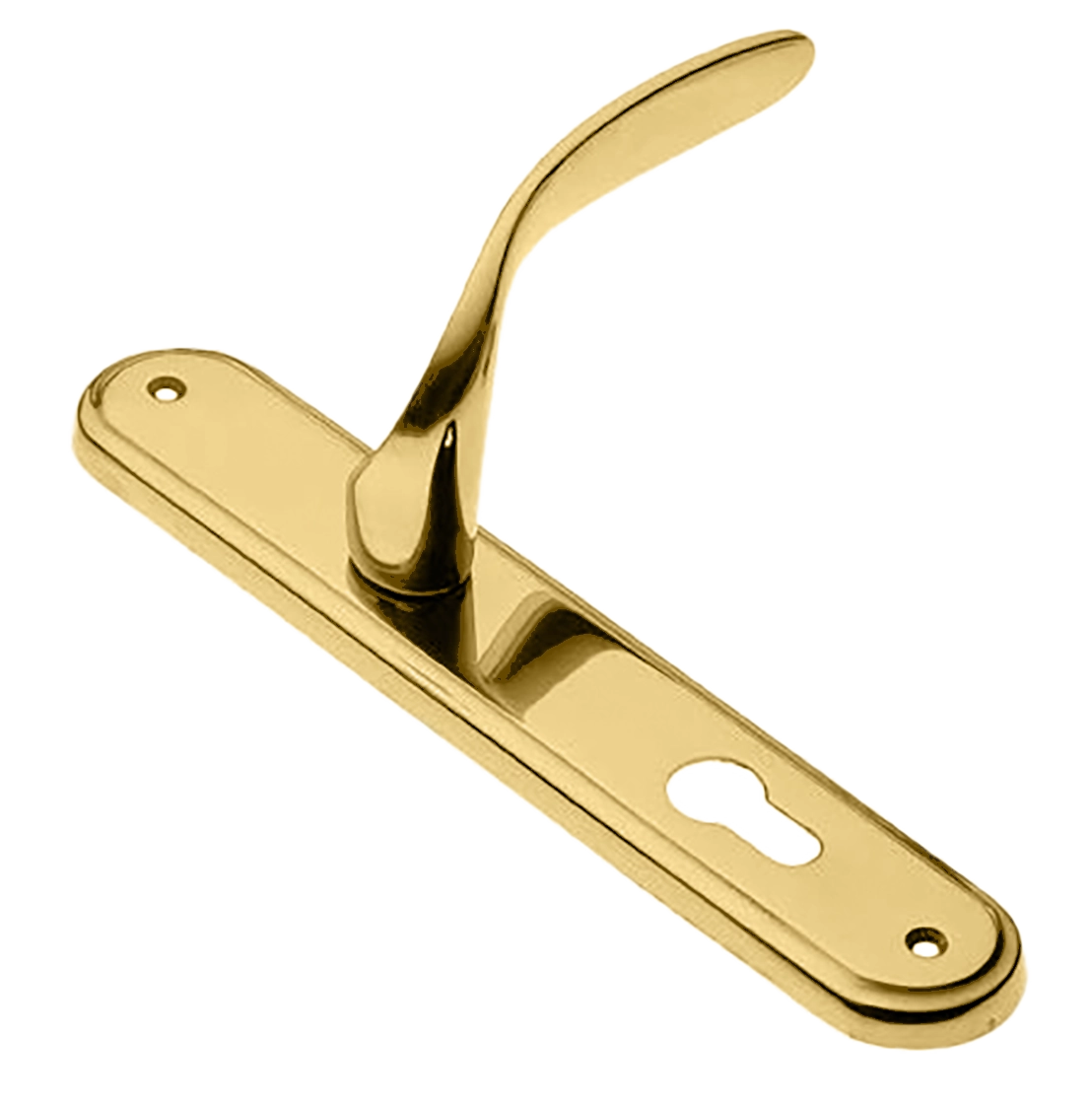 Ручка дверная на планке COBRA PL OTL, цвет золото, латунь фото купить в Оренбурге