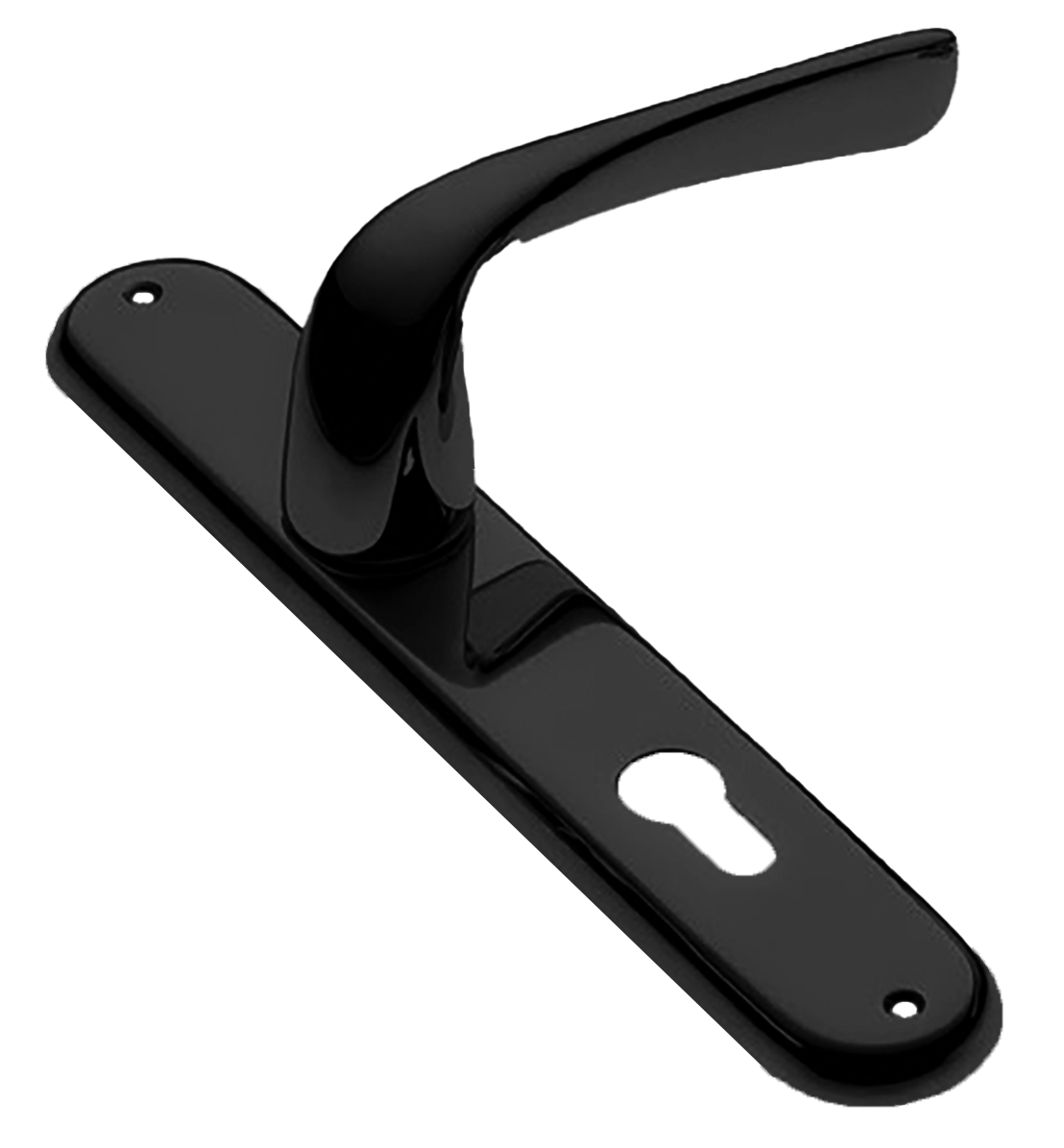 Ручка дверная на планке LE MANS PL NERO, цвет черный, латунь фото купить в Оренбурге