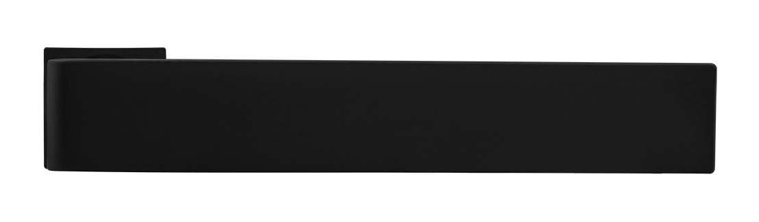 Ручка дверная HORIZONT-SM NERO-ST с невидимой квадратной розеткой, цвет черный soft-touch, ЦАМ фото купить в Оренбурге