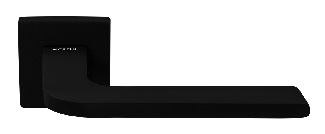 Ручка дверная SPUTNIK S5 NERO-ST на квадратной розетке, цвет черный soft-touch, ЦАМ фото купить в Оренбурге