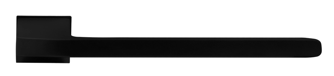 Ручка дверная SPUTNIK-SM NERO-ST с невидимой квадратной розеткой, цвет черный soft-touch, ЦАМ фото купить в Оренбурге