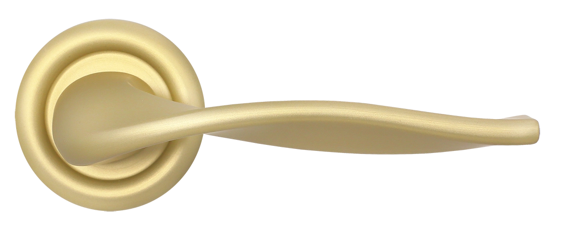 Ручка дверная SKYSCRAPER R7 AH на круглой розетке, цвет Осенний мёд/Autumn Honey фото купить в Оренбурге