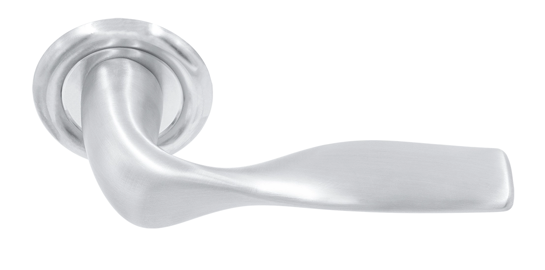 Ручка дверная LVB R7 WF на круглой розетке, цвет Зимняя стужа/Winter Frost фото купить Оренбург