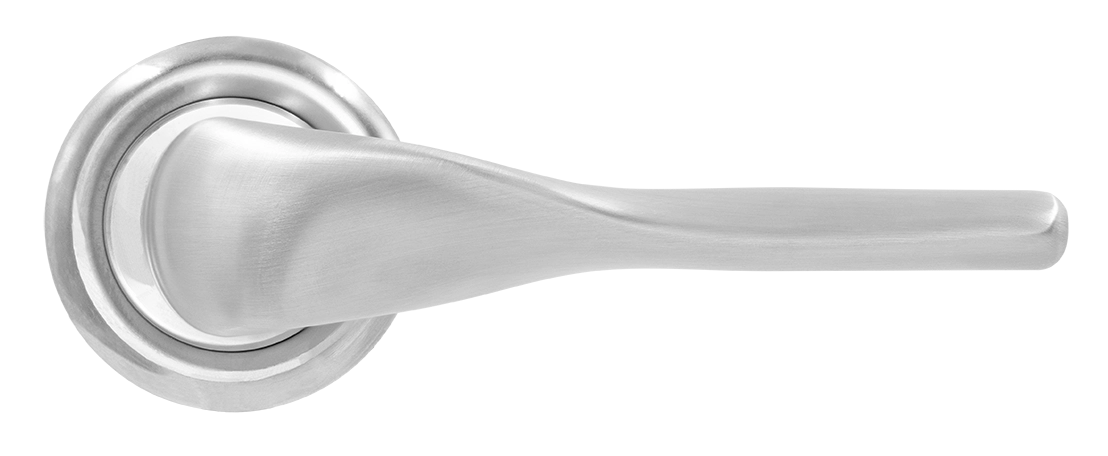 Ручка дверная LVB R7 WF на круглой розетке, цвет Зимняя стужа/Winter Frost фото купить в Оренбурге