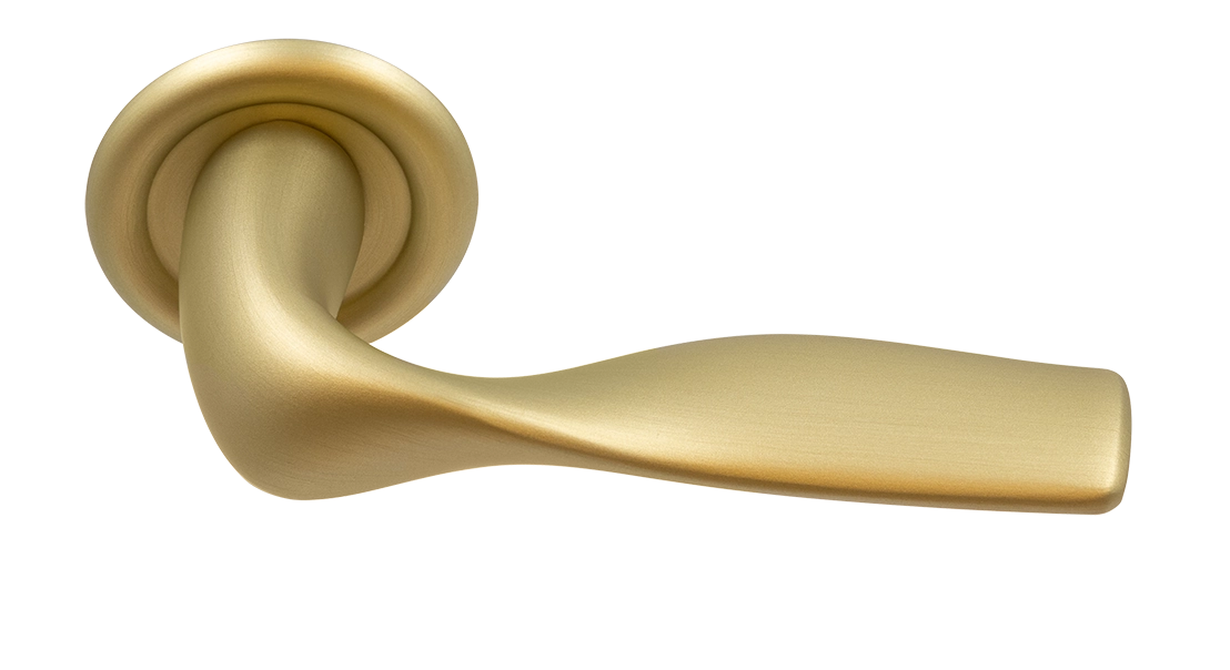 Ручка дверная LVB R7 AH на круглой розетке, цвет Осенний мёд/Autumn Honey фото купить Оренбург