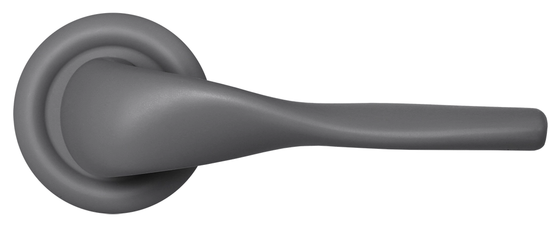 Ручка дверная LVB R7 SSW на круглой розетке, цвет Стокгольмский снегопад/Stockholm Snowfall фото купить в Оренбурге