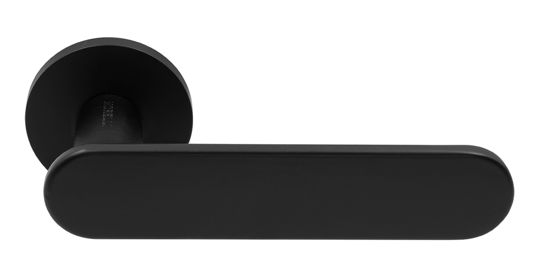 Ручка дверная MH-65-R6 R6 SEMPIONE BL на круглой розетке, цвет черный фото купить Оренбург