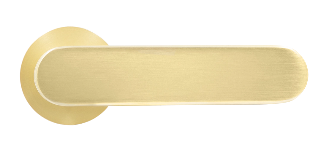 Ручка дверная MH-65-R6 SEMPIONE MSG на круглой розетке, цвет матовое сатинированное золото фото купить в Оренбурге