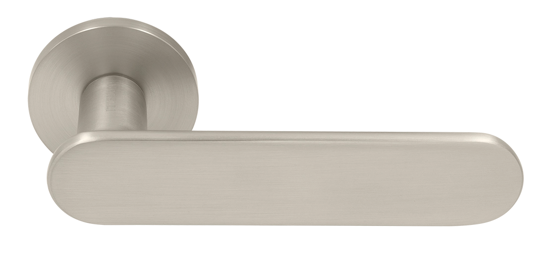 Ручка дверная MH-65-R6 SEMPIONE MSN на круглой розетке, цвет матовый сатинированный никель фото купить Оренбург