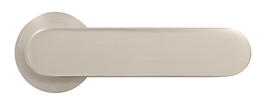 Ручка дверная MH-65-R6 SEMPIONE MSN на круглой розетке, цвет матовый сатинированный никель фото купить в Оренбурге