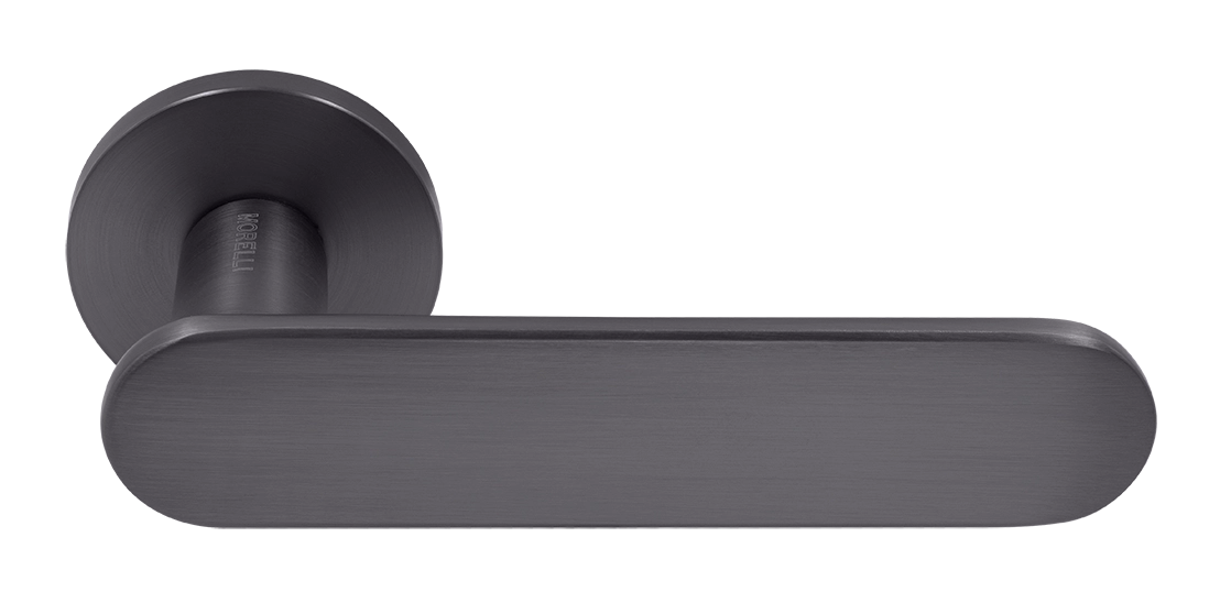 Ручка дверная MH-65-R6 R6 SEMPIONE GR на круглой розетке, цвет графит фото купить Оренбург