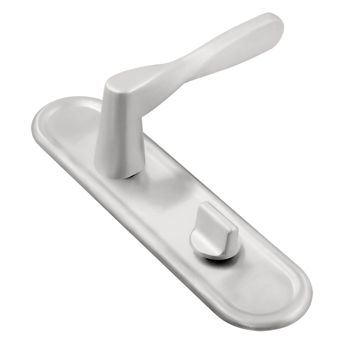 Ручка дверная THE OLYMPICS PLR WC SSW на планке под сантехническую завертку, цвет Стокгольмский снегопад/Stockholm Snowfall фото купить Оренбург