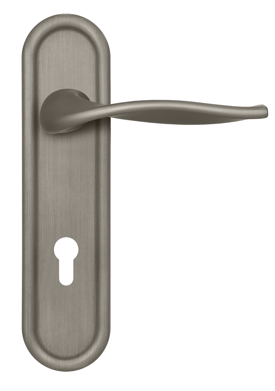 Ручка дверная SKYSCRAPER PLR KH SMI на планке под ключевой цилиндр, цвет Весенняя дымка/Spring Mist фото купить Оренбург