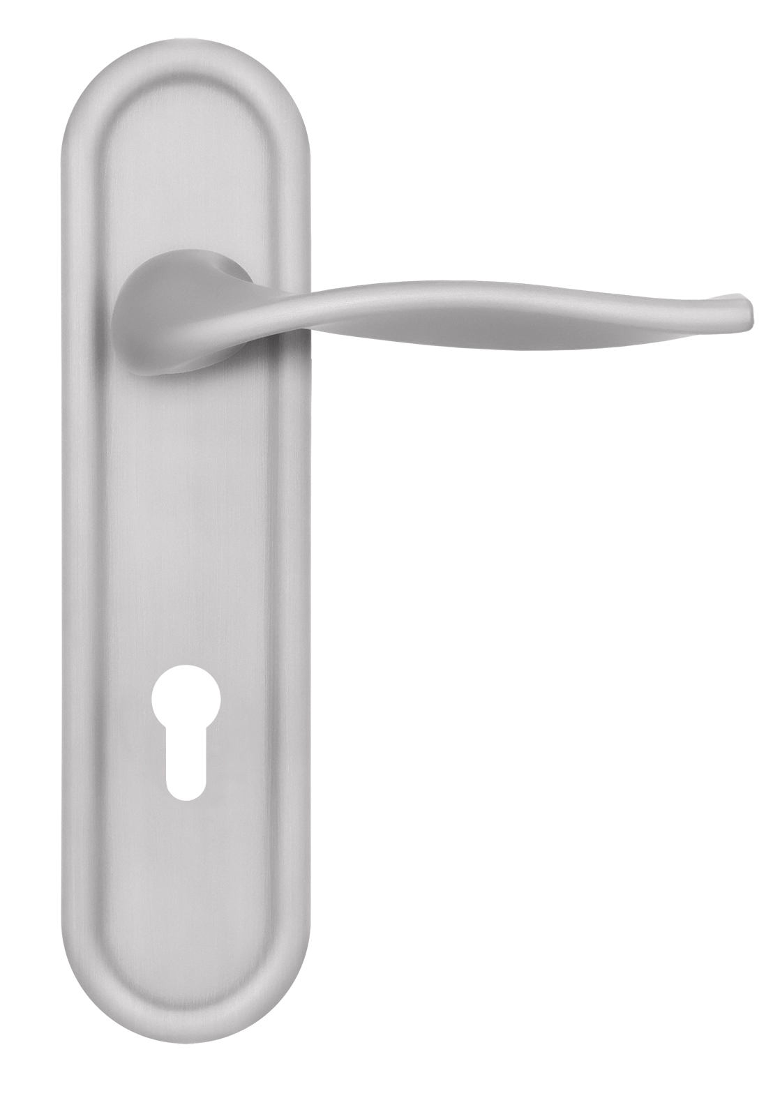 Ручка дверная SKYSCRAPER PLR KH SSW на планке под ключевой цилиндр, цвет Стокгольмский снегопад/Stockholm Snowfall фото купить Оренбург