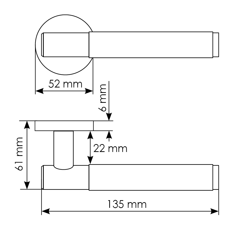 Комплект дверных ручек MH-57-R6T BL + завертка сантехническая MH-WC-R6T BL + защёлка бесшумная M1895 BL + петли врезные универсальные MSN 100X70X2.5-4BB BL (2шт), цвет черный фото купить в Оренбурге