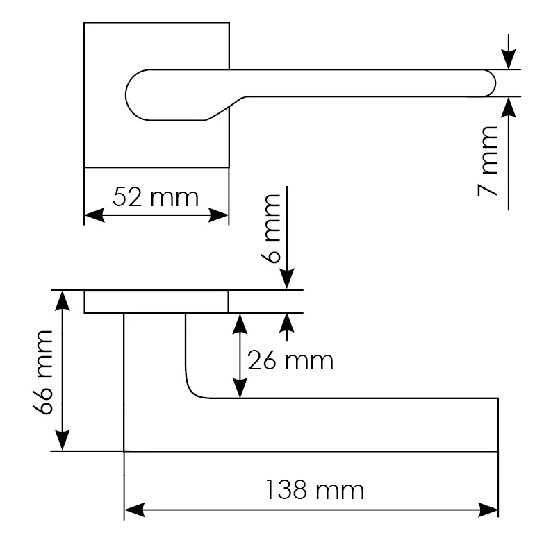 Комплект дверных ручек MH-53-S6 W + защёлка бесшумная M1895 W + петли врезные универсальные MSN 100X70X2.5-4BB W (2шт), цвет белый фото купить в Оренбурге