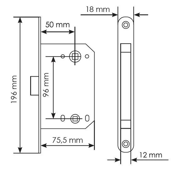 Комплект дверных ручек MH-54-S6 BL с заверткой MH-WC-S6 BL + замок M1895 BL, цвет черный фото дверная фурнитура Оренбург