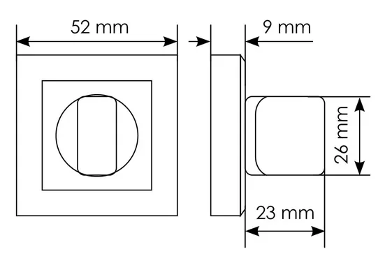 Комплект дверных ручек MH-28 BL-S с заверткой MH-WC-S BL, цвет черный  фотомореллиОренбург