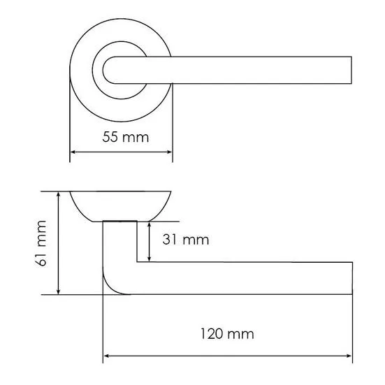 Комплект дверных ручек MH-03 BL с заверткой MH-WC BL + магнитный замок M1895 BL, цвет черный  фотомореллиОренбург