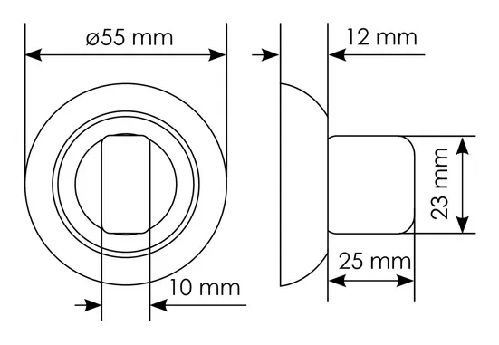 Комплект дверных ручек MH-03 BL с заверткой MH-WC BL + магнитный замок M1895 BL, цвет черный  фото дверная фурнитура Оренбург