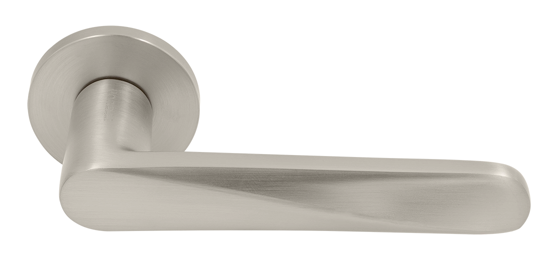 Ручка дверная CAYAN MH-58-R6 MSN раздельная на круглой розетке 6 мм, цвет матовый сатинированный никель, ЦАМ фото купить Оренбург