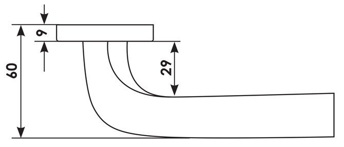 Ручка дверная COMETA R5 NIS раздельная на круглой розетке, цвет - матовый никель, ЦАМ фото фурнитура Оренбург