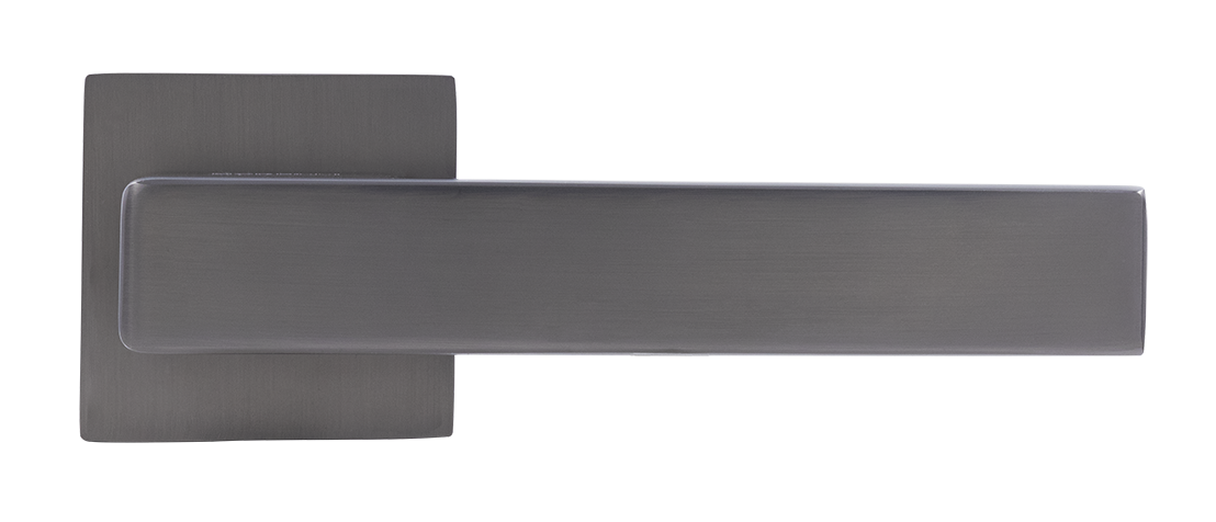 Ручка дверная LOT MH-56-S6 GR раздельная на квадратной розетке 6 мм, цвет графит, ЦАМ фото купить в Оренбурге