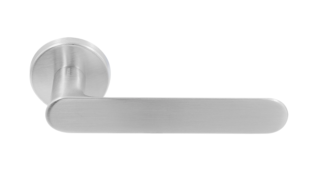 Ручка дверная LE BOAT R5 CSA раздельная на круглой розетке, цвет матовое матовый хром, латунь фото купить Оренбург