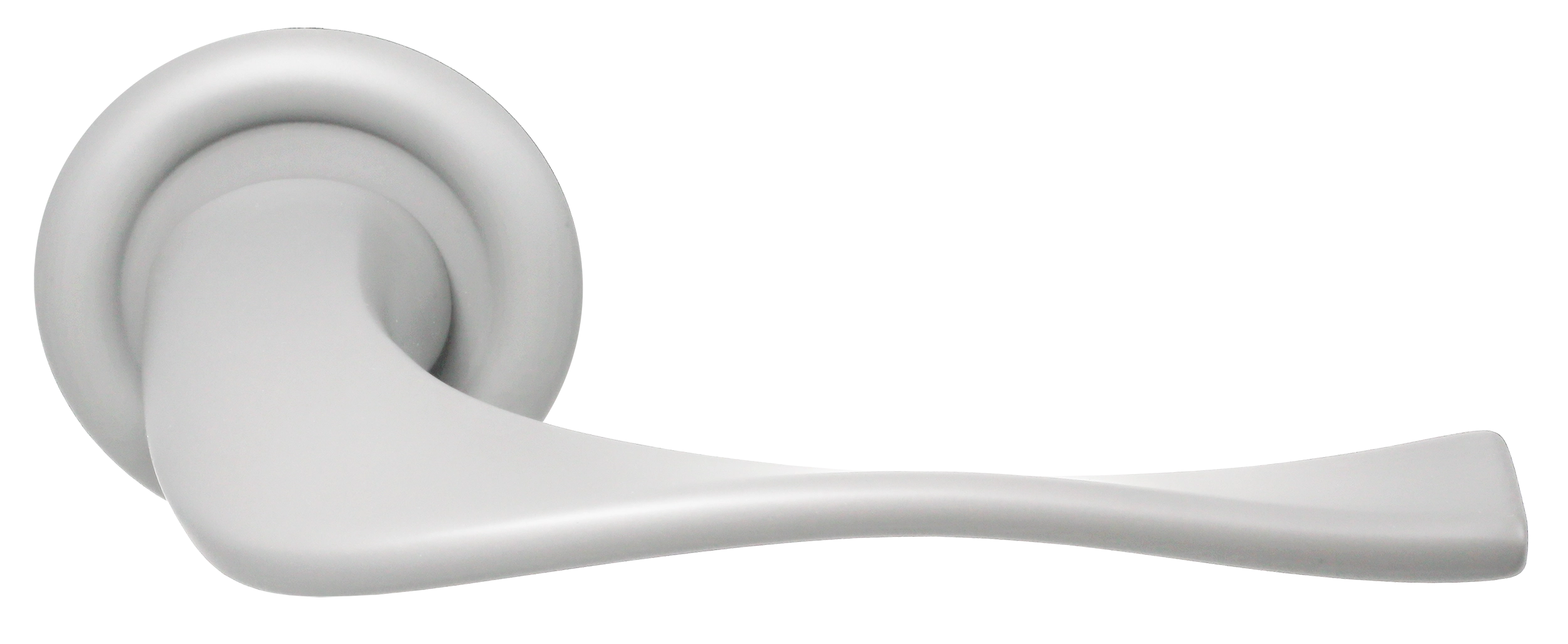 Ручка дверная SKYSCRAPER R7 SSW на круглой розетке, цвет Стокгольмский снегопад/Stockholm Snowfall фото купить Оренбург