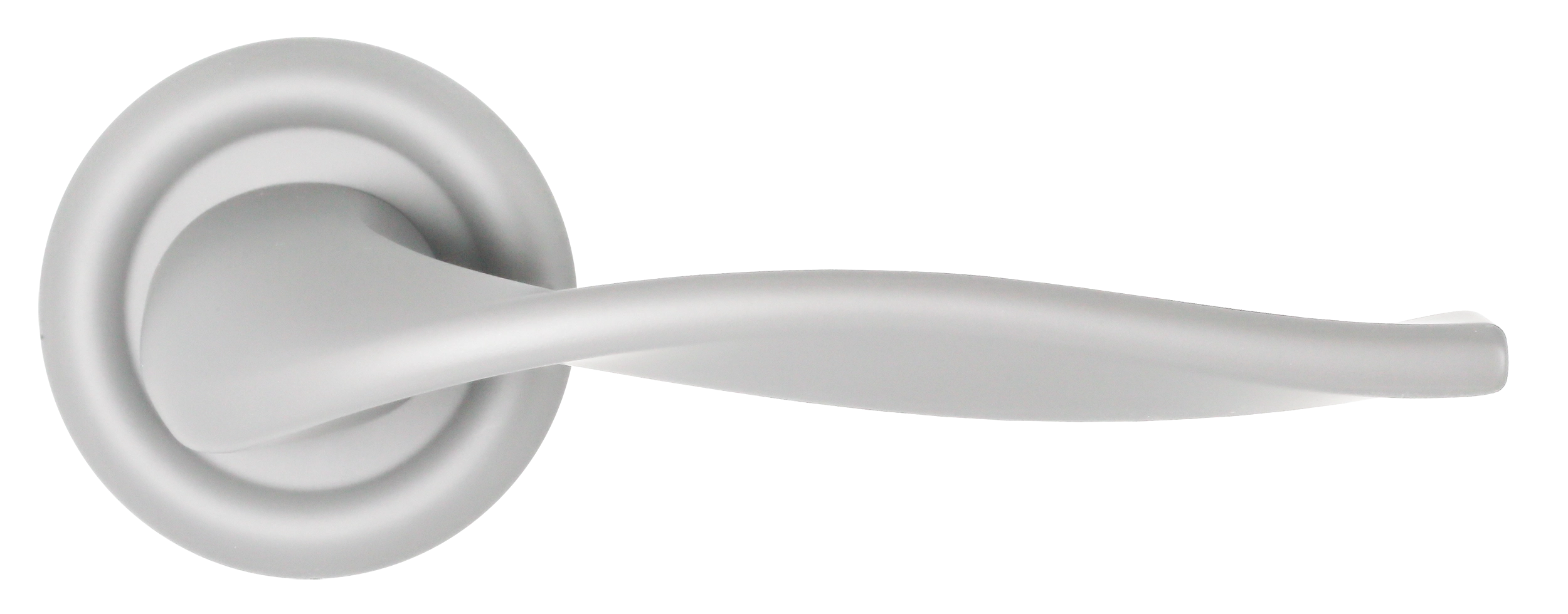 Ручка дверная SKYSCRAPER R7 SSW на круглой розетке, цвет Стокгольмский снегопад/Stockholm Snowfall фото купить в Оренбурге