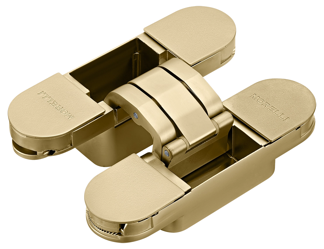 Петля скрытая HH-24 MSG врезная с 3D-регулировкой вес полотна до 40 кг, цвет матовое сатинированное золото фото купить Оренбург