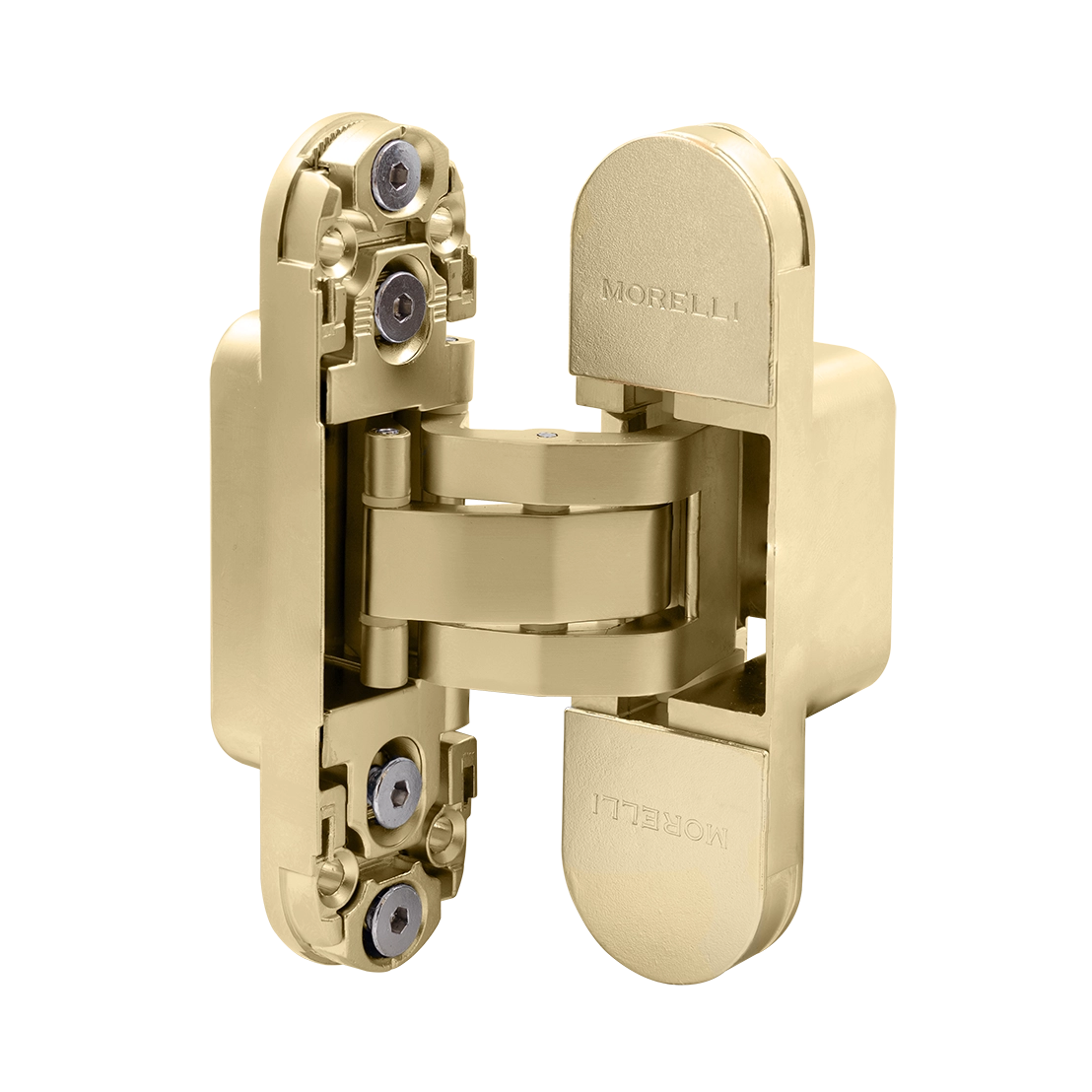 Петля скрытая HH-24 MSG врезная с 3D-регулировкой вес полотна до 40 кг, цвет матовое сатинированное золото фото купить в Оренбурге