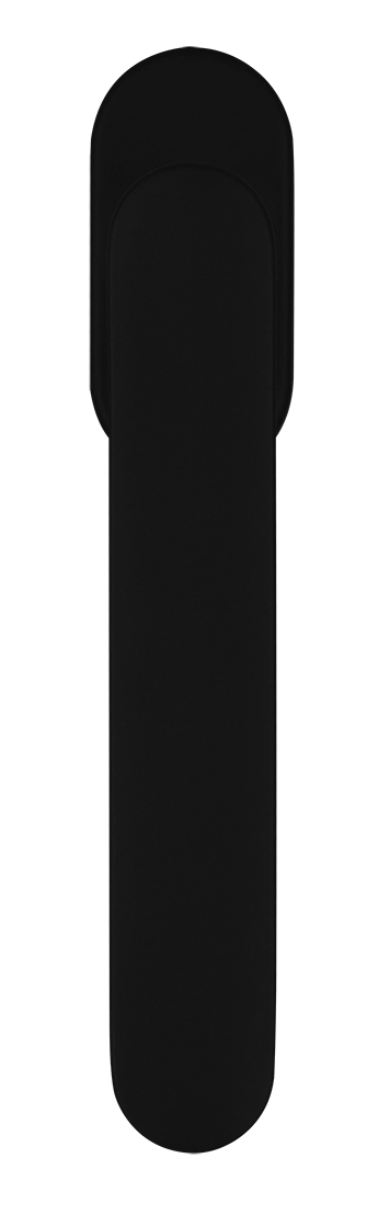 Ручка оконная LE BOAT W1 NERO-ST на прямоугольной розетке, цвет черный soft-touch, латунь фото купить в Оренбурге