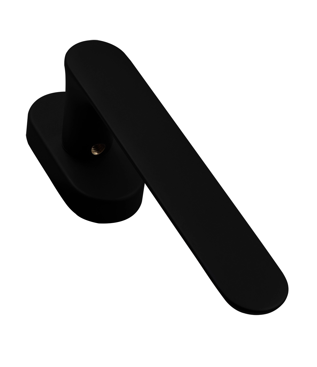 Ручка оконная LE BOAT W1 NERO-ST на прямоугольной розетке, цвет черный soft-touch, латунь фото фурнитура Оренбург