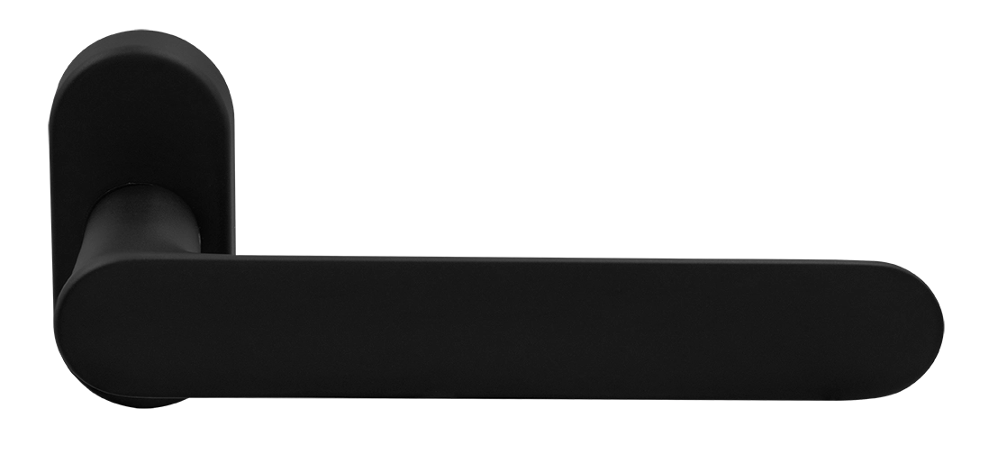 Ручка оконная LE BOAT W1 NERO-ST на прямоугольной розетке, цвет черный soft-touch, латунь фото morelli Оренбург