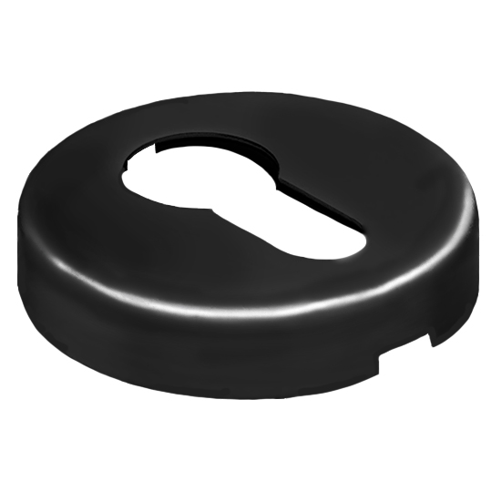Накладка LUX-KH-R3 NERO-ST на ключевой цилиндр, на круглой розетке цвет черный soft touch фото купить Оренбург